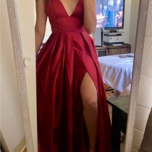 Elegant Burgundy Dress